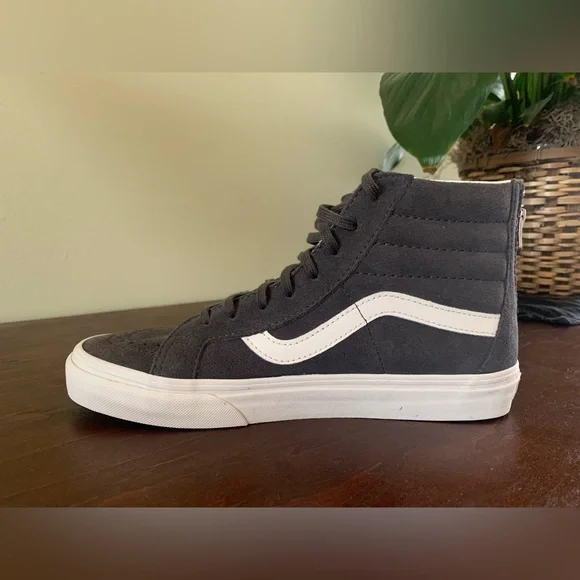 Vans Dark Grey Sk8 Hi Slim Zip - New without box - 7.5 men/9 women - Picture 4 of 7